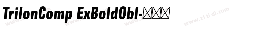 TrilonComp ExBoldObl字体转换 TrilonComp ExBoldObl字体转换